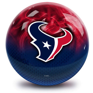 Houston Texans On Fire Bowling Ball Front