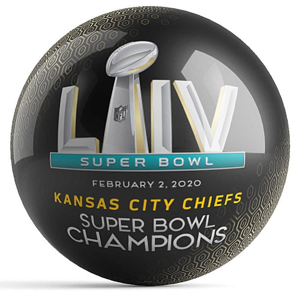 2019 Super Bowl Champs Kansas City Chiefs Bowling Ball Black Front