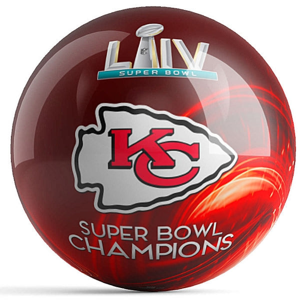 2020 Super Bowl Champs Kansas City Chiefs Bowling Ball Red Front