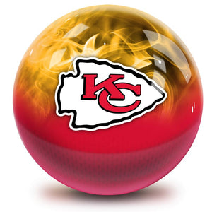 NFL Kansas City Chiefs On Fire Bowling Ball Front