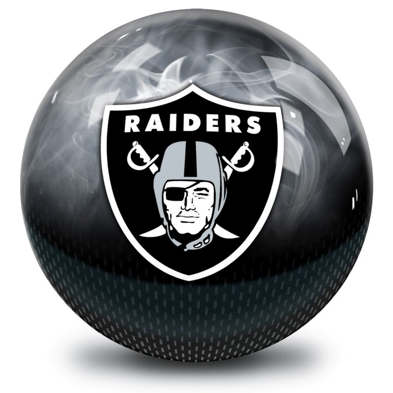 NFL Las Vegas Raiders On Fire Bowling Ball Front