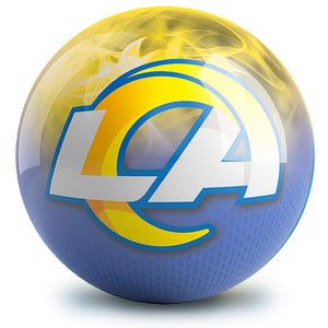 NFL Los Angeles Rams On Fire Bowling Ball Front