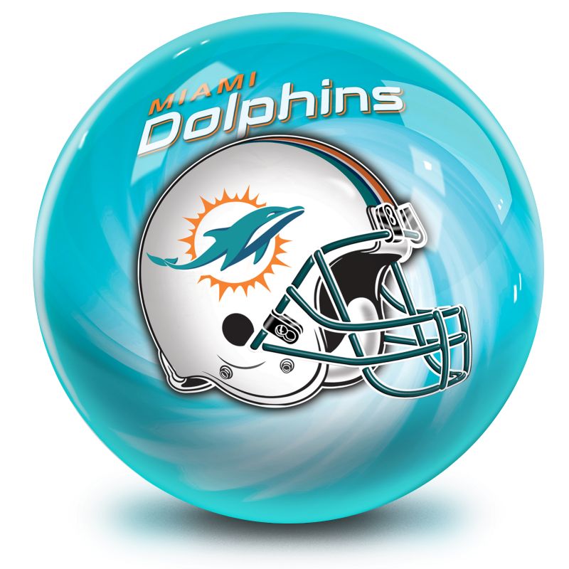NFL Miami Dolphins Helmet Bowling Ball Front