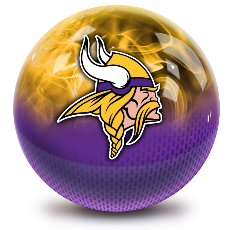 NFL Minnesota Vikings On Fire Bowling Ball Front
