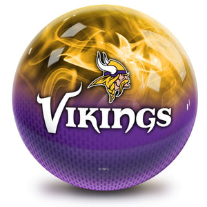 NFL Minnesota Vikings On Fire Bowling Ball Back