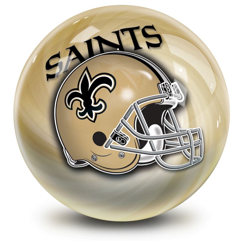 NFL New Orleans Saints Helmet Bowling Ball Front