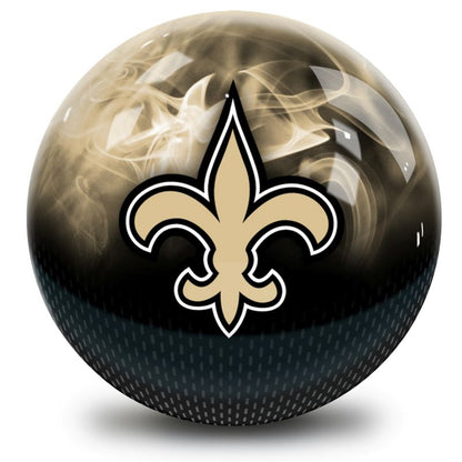 NFL New Orleans Saints On Fire Bowling Ball Front
