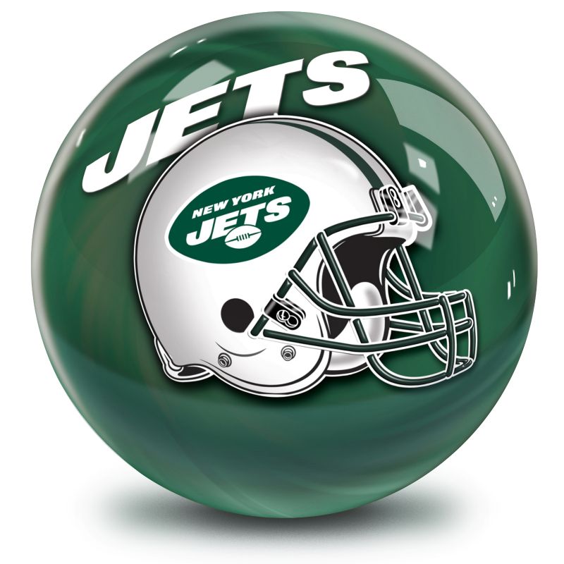 NFL New York Jets Helmet Bowling Ball Front