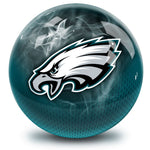 NFL Philadelphia Eagles On Fire Bowling Ball Front