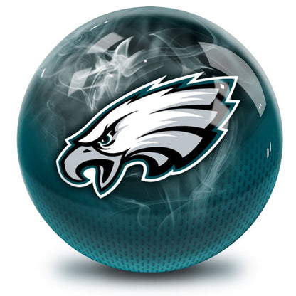 NFL Philadelphia Eagles On Fire Bowling Ball Front