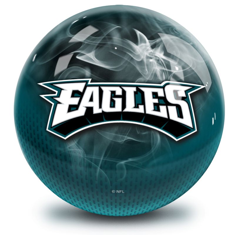 NFL Philadelphia Eagles On Fire Bowling Ball Back