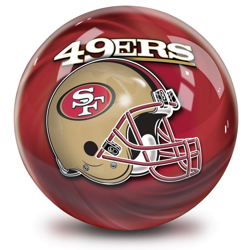NFL San Francisco 49ers Helmet Bowling Ball Front