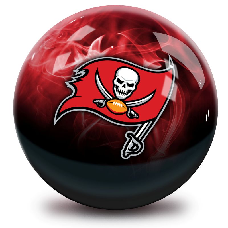 NFL Tampa Bay Buccaneers On Fire Bowling Ball Front