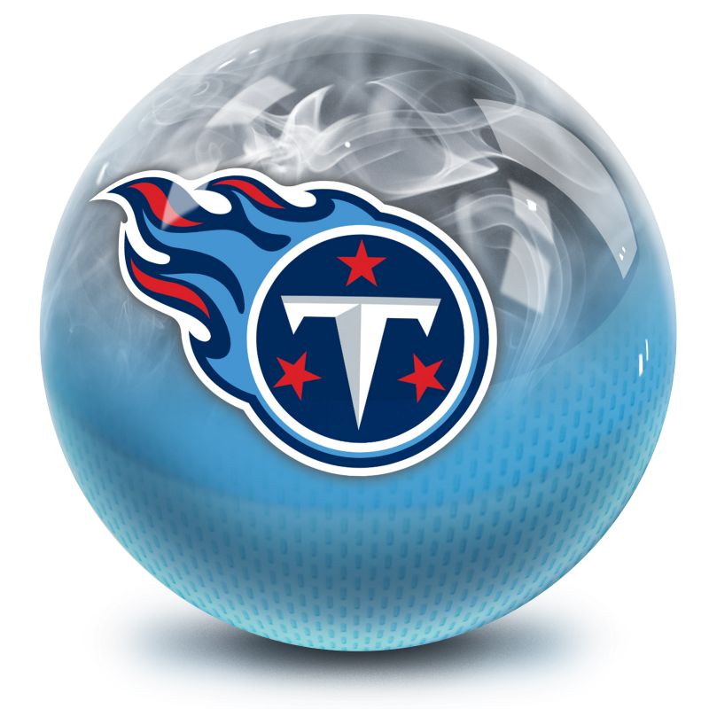 NFL Tennessee Titans On Fire Bowling Ball Front