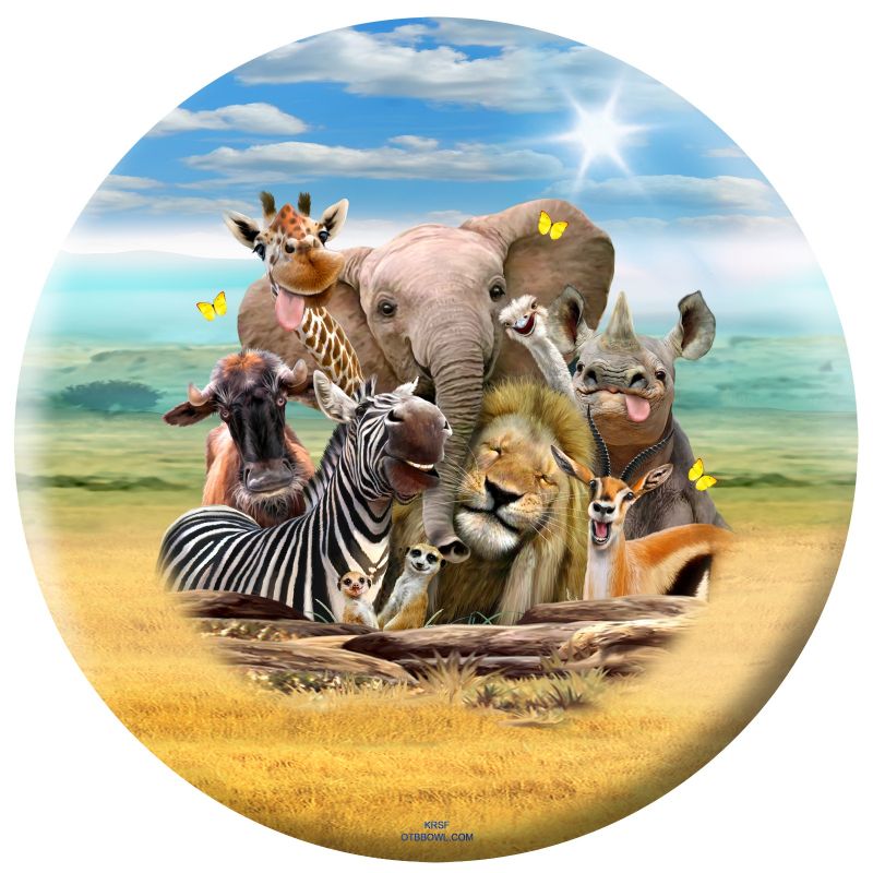 OnTheBall Animal Selfies African Animals Bowling Ball