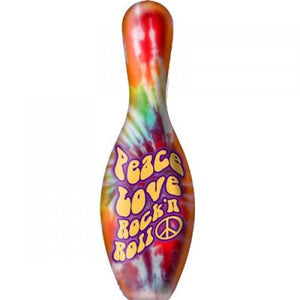 OnTheBall Peace Love Rock 'n Roll bowling pin