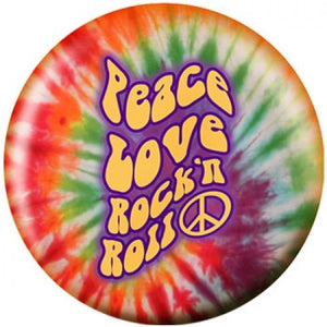 OnTheBall Peace, Love & Rock 'n Roll Bowling Ball
