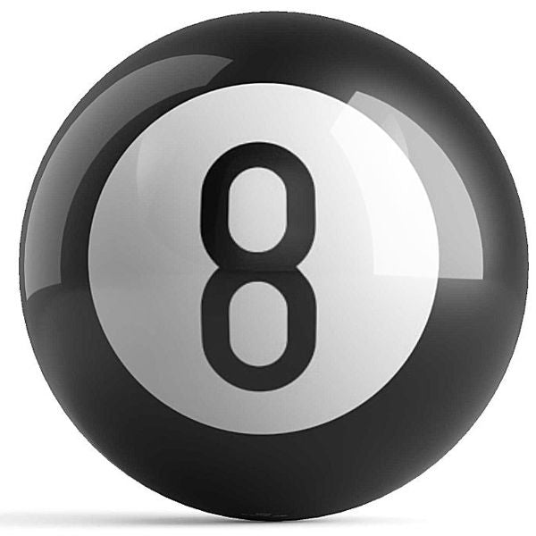 OnTheBall Black 8 Ball Billiard Bowling Ball Front