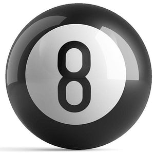 OnTheBall Black 8 Ball Billiard Bowling Ball Front