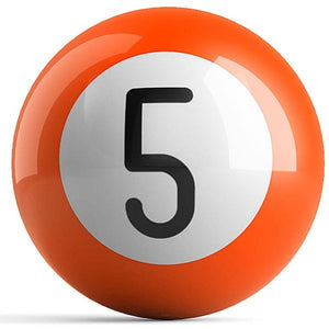 OnTheBall Orange 5 Ball Billiard Bowling Ball Back