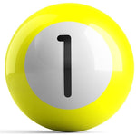 OnTheBall Yellow 1 Ball Billiard Bowling Ball Front