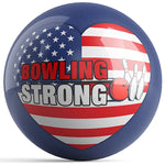 OnTheBall Bowling Strong US Heart Bowling Ball Front