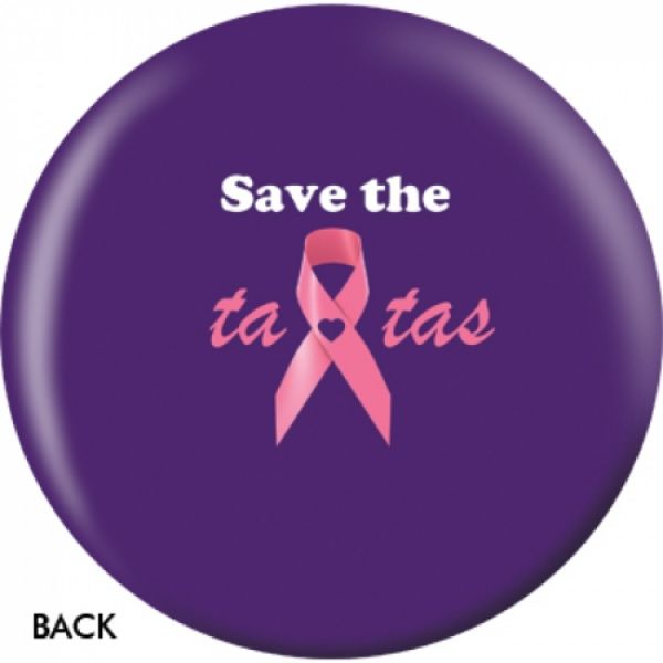 OnTheBall Save The Tatas Bowling Ball Side 2