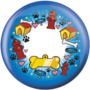 OnTheBall Dogs 4 Paws Custom Bowling Ball Back