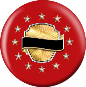 OnTheBall Bowling Awards Red Custom Bowling Ball Side 2