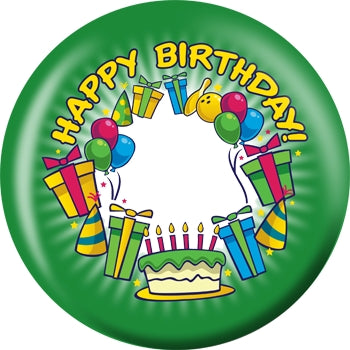 OnTheBall Green Gift Box Custom Birthday Bowling Ball
