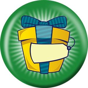 OnTheBall Green Gift Box Custom Birthday Bowling Ball Side 2
