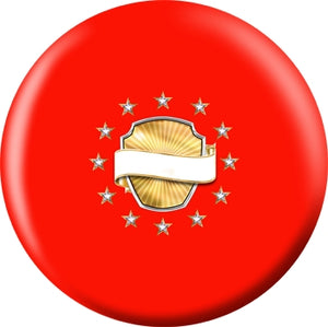 OnTheBall Retirement Red Custom Bowling Ball Side 2