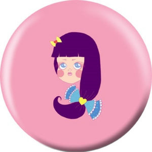 OnTheBall Girl With Purple Hair Bowling Ball