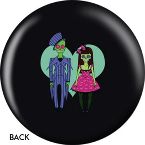 OnTheBall Skull Couple Bowling Ball Side 2