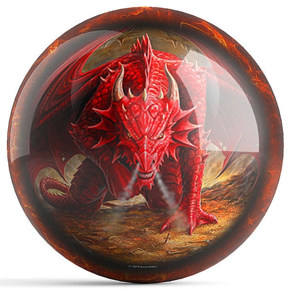 OnTheBall Anne Stokes Dragonkin / Dragons Lair Bowling Ball Back