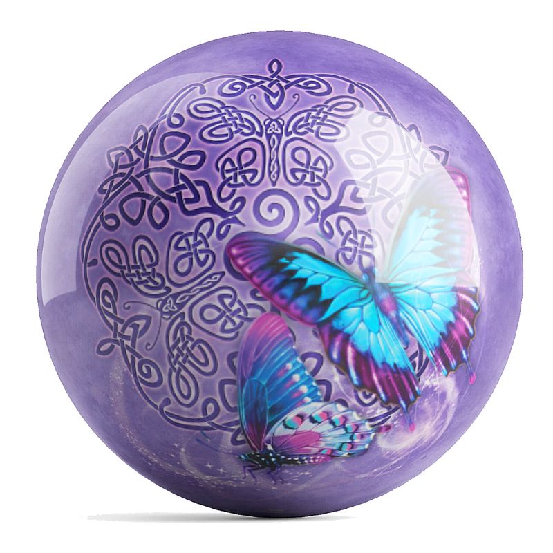 OnTheBall Brigid Ashwood Celtic Butterfly Bowling Ball Front