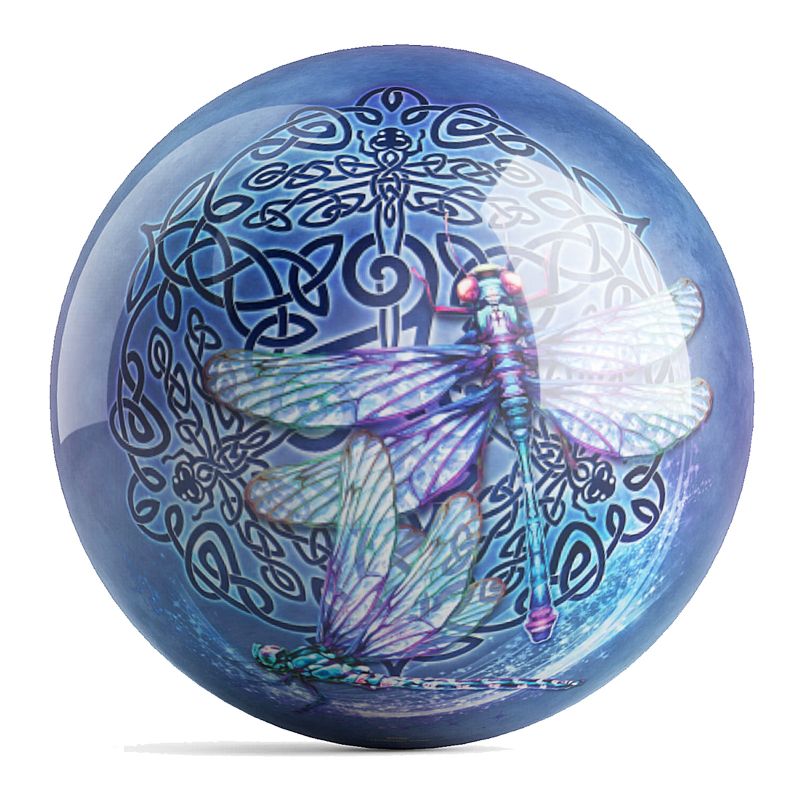 OnTheBall Brigid Ashwood Celtic Dragonfly Bowling Ball Front