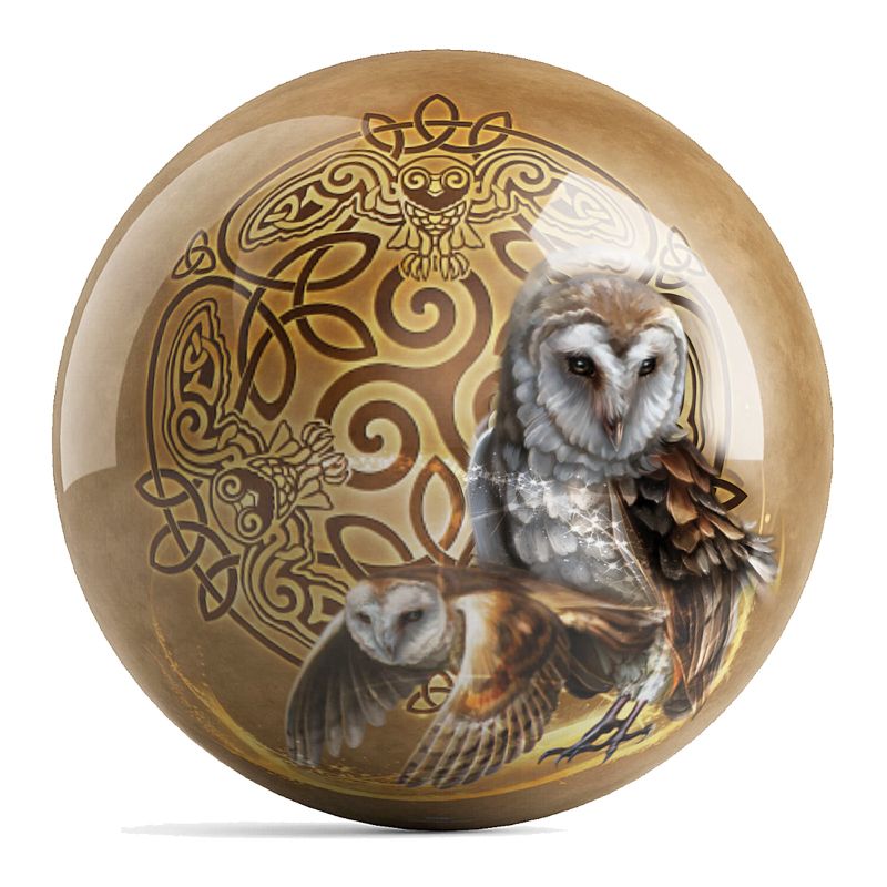 Brigid Ashwood Celtic Owls Bowling Ball Front