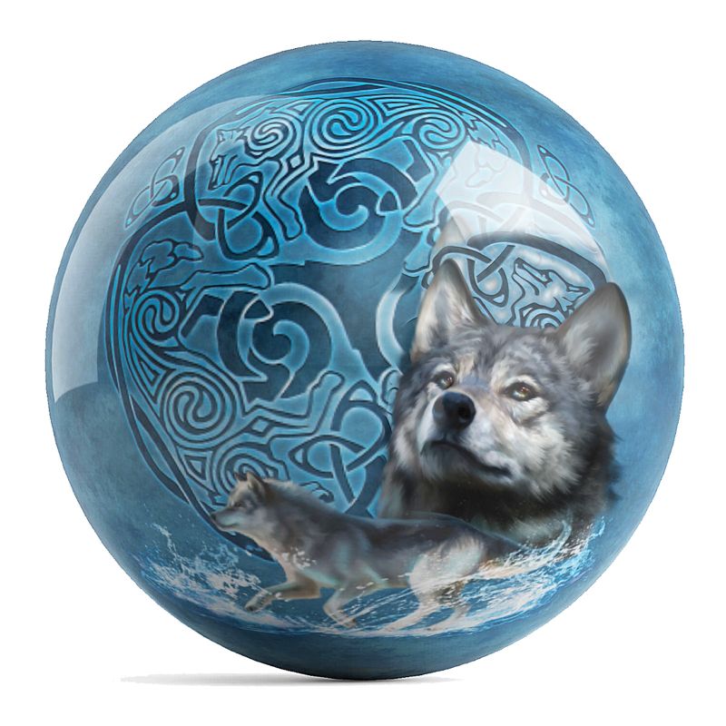 OnTheBall Brigid Ashwood Celtic Wolves Bowling Ball Front