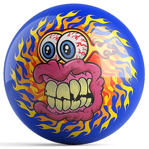 OnTheBall Dave Savage Blazin Blue Eyes Bowling Ball Front