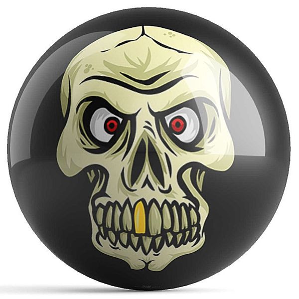 OnTheBall Dave Savage Skull Bowling Ball Front