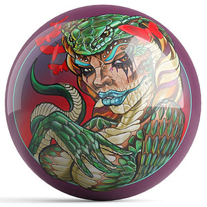OnTheBall J. Danger Cobra Girl Bowling Ball Front