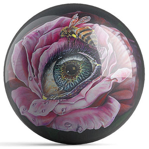 OnTheBall J. Danger Eyeball Bee Bowling Ball Back