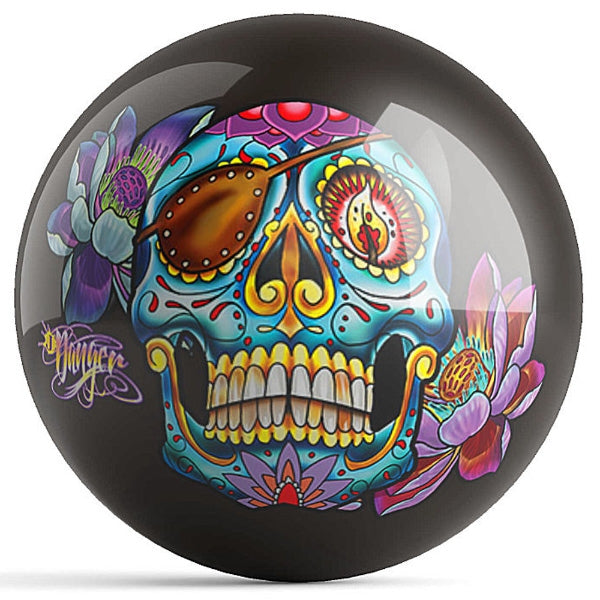 OnTheBall J. Danger Skully Roger Bowling Ball Back