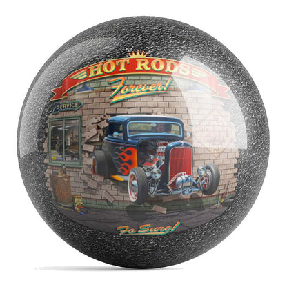 Larry Grossman Hot Rods Bowling Ball Front
