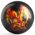 OnTheBall Pyropainter Michael Stewart Dragon Bowling Ball Front