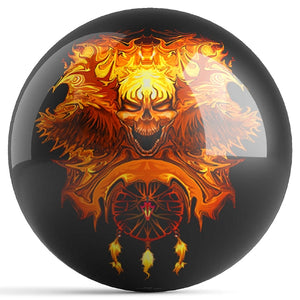 OnTheBall Pyropainter Michael Stewart Wendigo Bowling Ball Back
