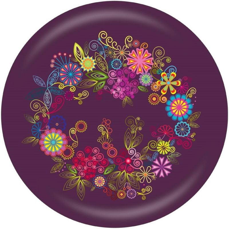 OnTheBall Valentina Georgieva Abstract Flowers Bowling Ball