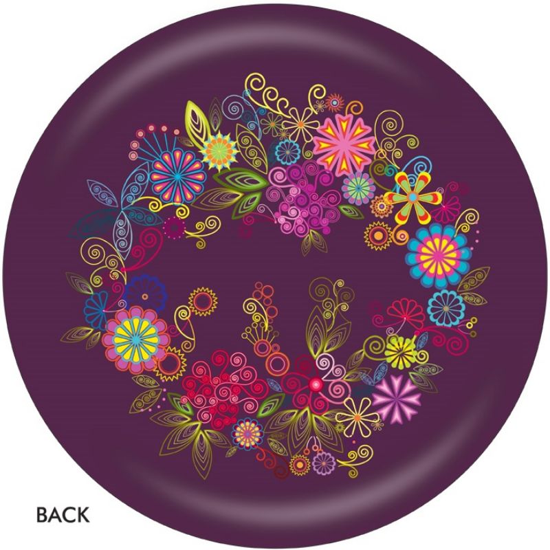 OnTheBall Valentina Georgieva Abstract Flowers Bowling Ball Side 2