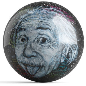 OnTheBall Get Down Art Stephen Fishwick Einstein Playful Brilliance Bowling Ball Back